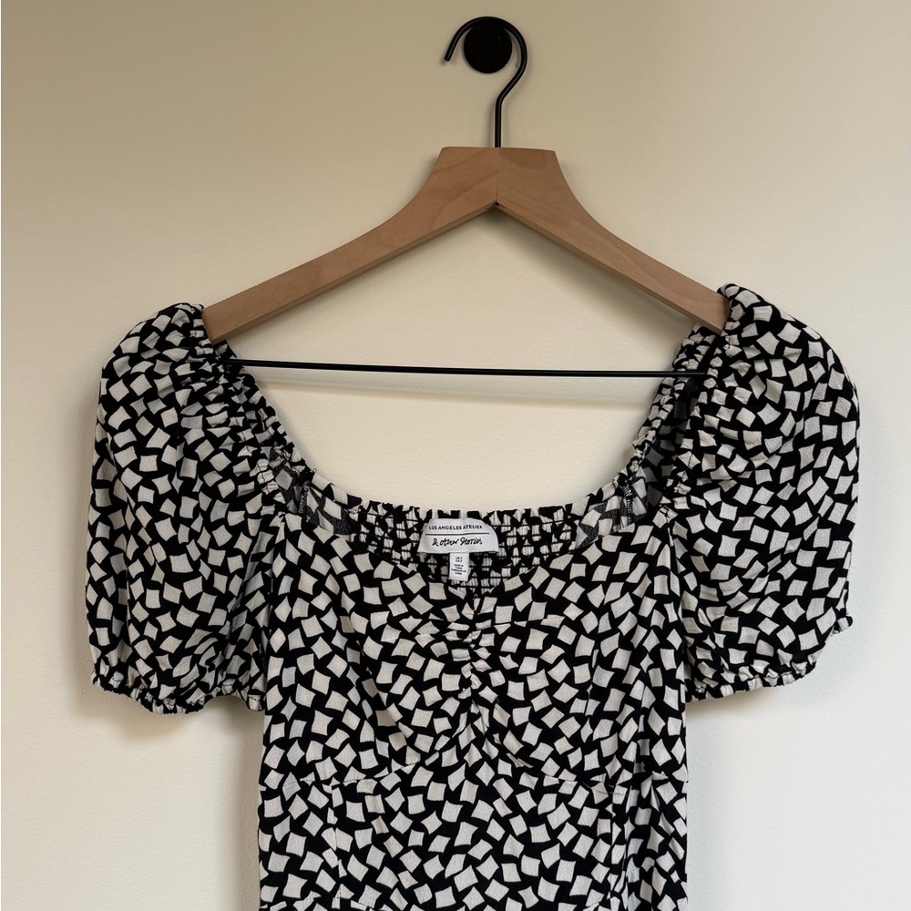 & Other Stories Black and White Print Dress